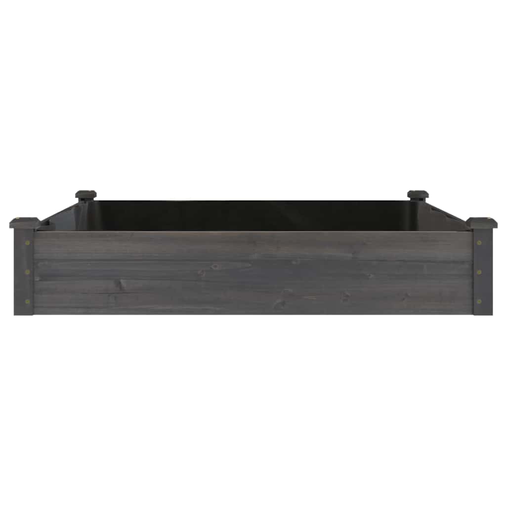 Jardinera Arriate Forro Madera Maciza Abeto Marrón 120x120x25cm_4