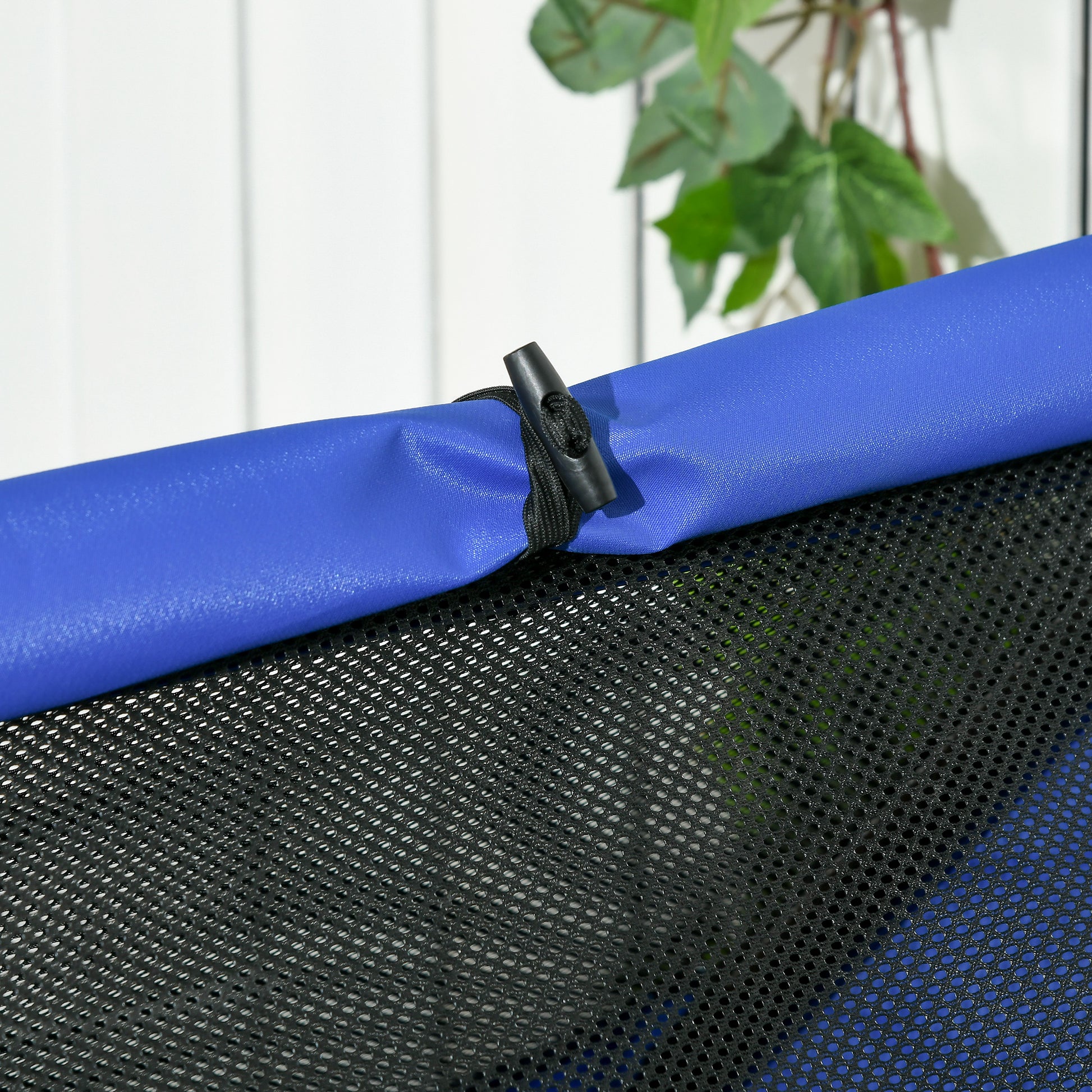 Pawhut Caseta Para Perros 110x76x110 Cm Con Cubierta Desmontable Y Ventanas Azul_3