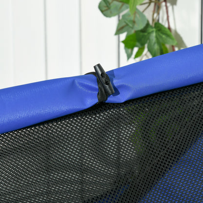 Pawhut Caseta Para Perros 110x76x110 Cm Con Cubierta Desmontable Y Ventanas Azul_3