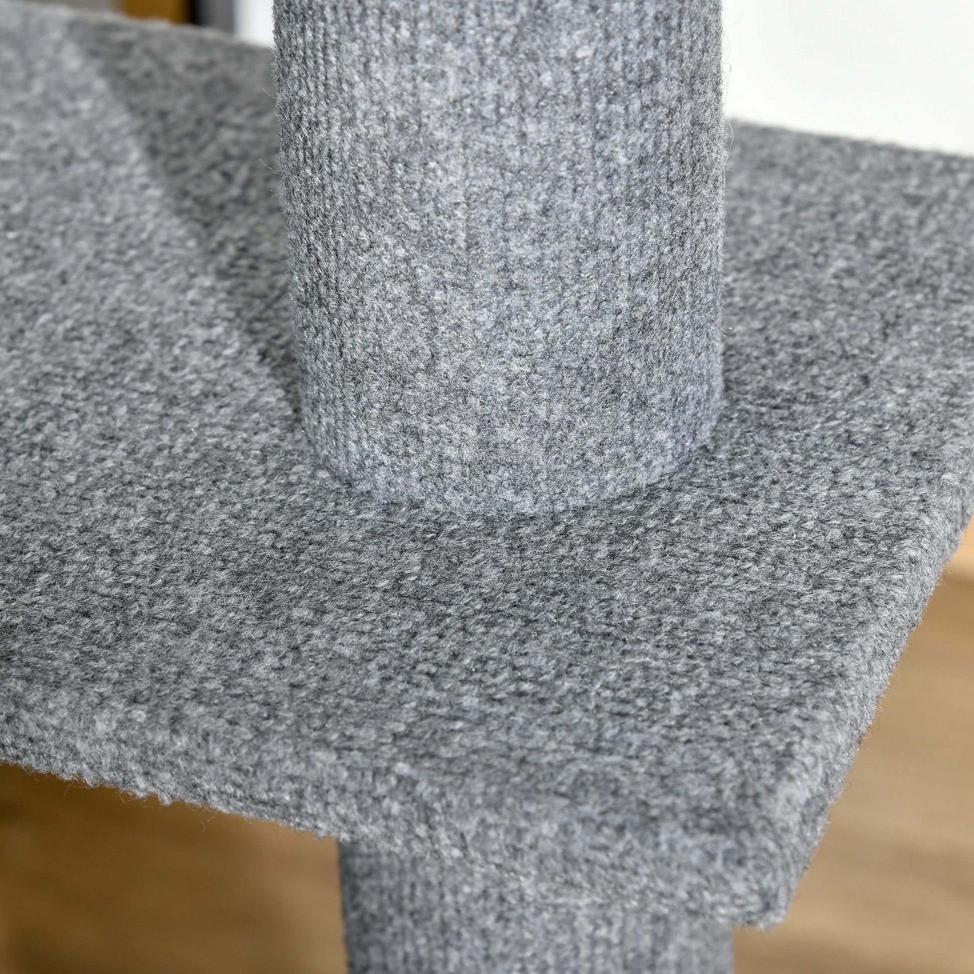 Pawhut Árbol Para Gatos Del Suelo Al Techo 43x27x228-260 Cm Con Altura Ajustable_4