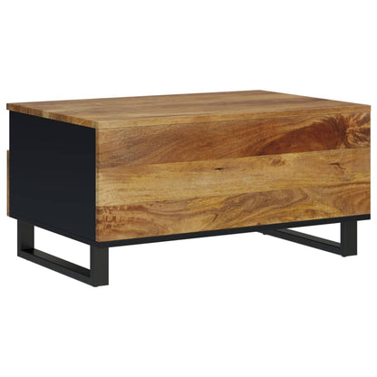 Mesa De Centro Madera Maciza Mango Y Contrachapada 80x54x40 Cm_3