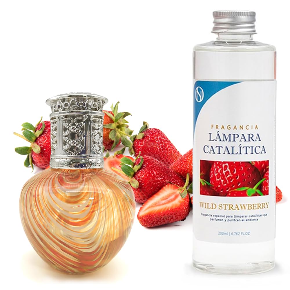Lámpara Catalítica Orange Waves + Fragancia Wild Strawberry 200 Ml - Elimina Malos Olores, Impurezas Y Perfuma_0