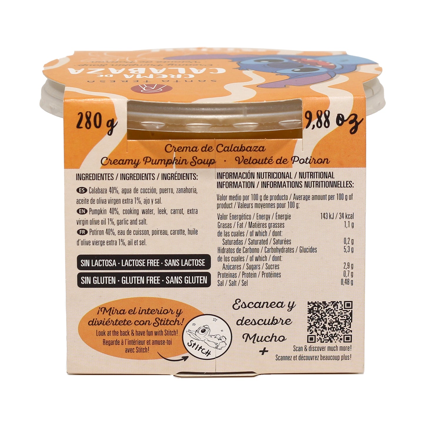 Santa Teresa - Crema De Calabaza Disney. Con Aceite De Oliva Virgen Extra. Sin Conservantes, Sin Gluten, 280g_3