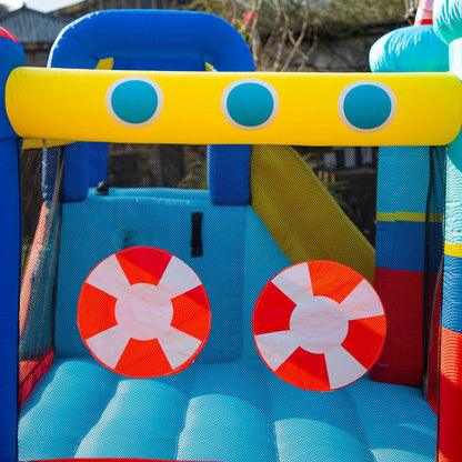 Outsunny Castillo Hinchable Con Tobogán Cama De Salto Y Piscina 265x260x200 Cm_4