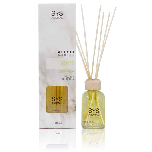 Estuche Ambientador Mikado Azahar 100 ml | Difusor de Varillas | Fragancia Floral y Relajante_0