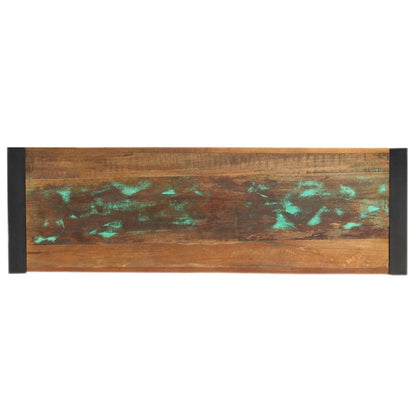 Mesa Consola De Madera Maciza Reciclada 110x35x76 Cm_1