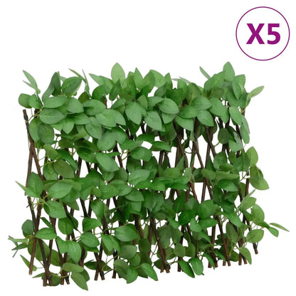 Enrejado Expandible Hiedra Artificial Verde 5 Uds 180x30 Cm / Vetonek_0