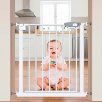 Bathby | Valla De Seguridad Infantil Y Para Mascotas, Ancho Ajustable De 75 A 84 Cm, Color Blanco_3