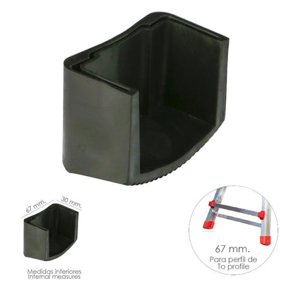 Contera Escaleras Telescopicas Perfil De 67 Mm. Tramo Exterior. Version 2019