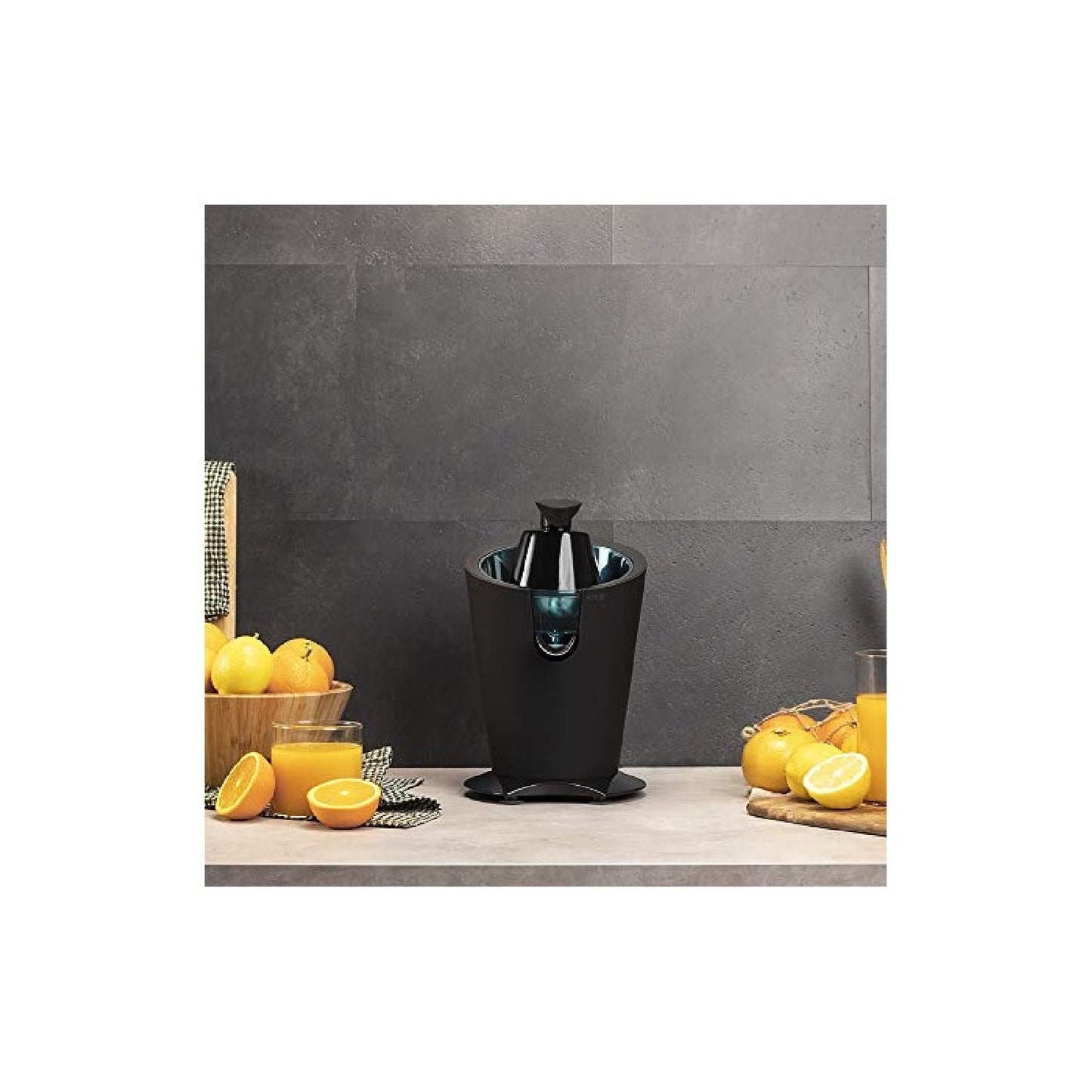 Exprimidor Eléctrico De Brazo Essentialvita Powerfresh 600 Black. 600 W, Filtro De Acero Inoxidable, 2 Conos Desmontables, Boquilla Antigoteo, Cuerp_1
