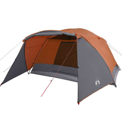 Tienda De Campaña Con Porche 4 Personas Impermeable Naranja_3