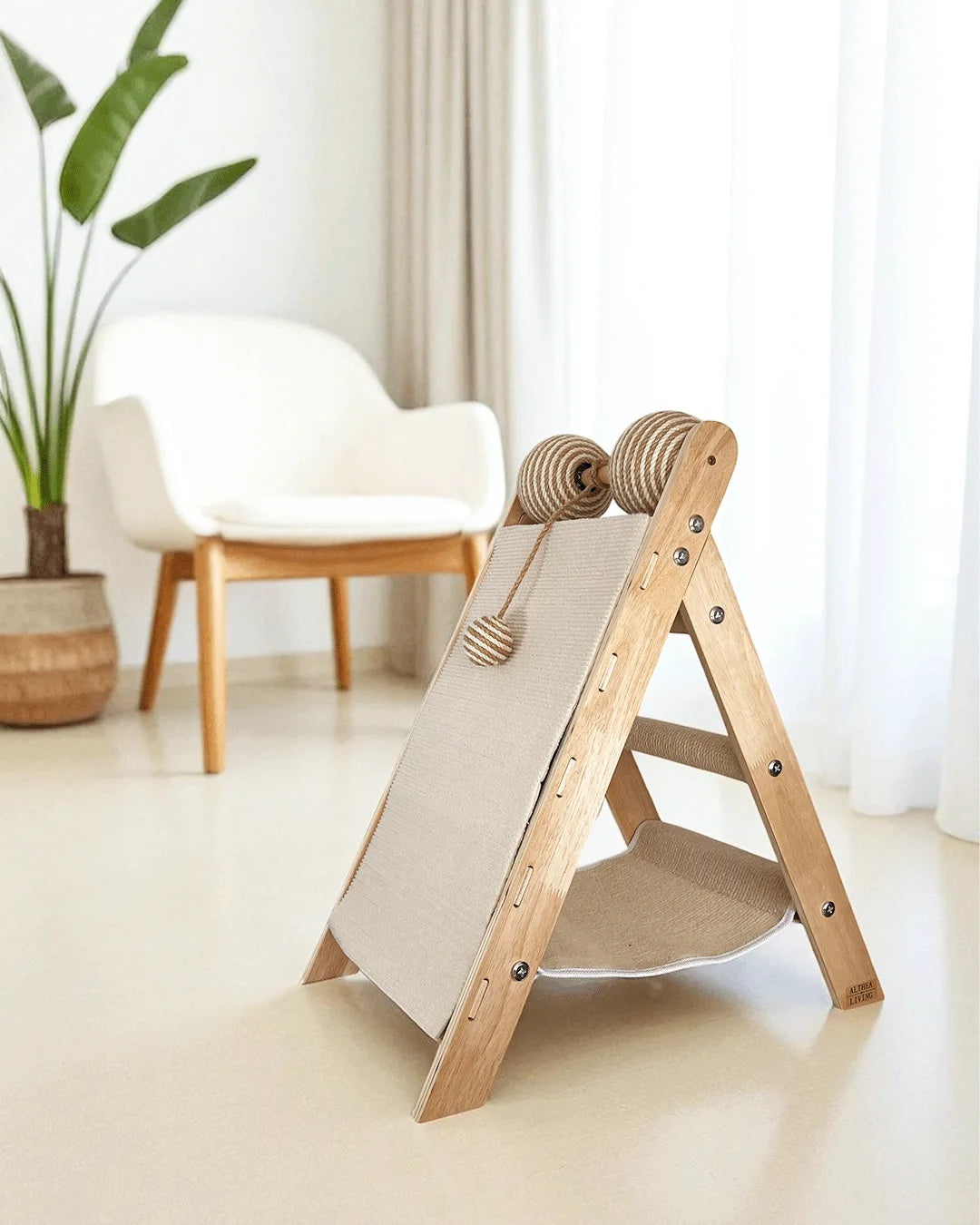 Trípode De Juego Para Gatos Costa Con Diseño Estable Y Funcional Althea Living 61x21x11.5cm_1