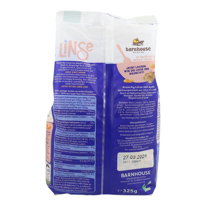 Muesli Proteína Crocante com Lentilhas e Maçã Biológica Barnhouse 325 gr