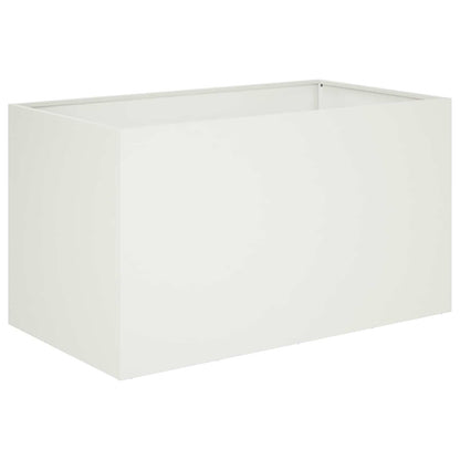 Macetero De Jardín 2 Uds. Blanco 100 X 50 X 50 Cm_2