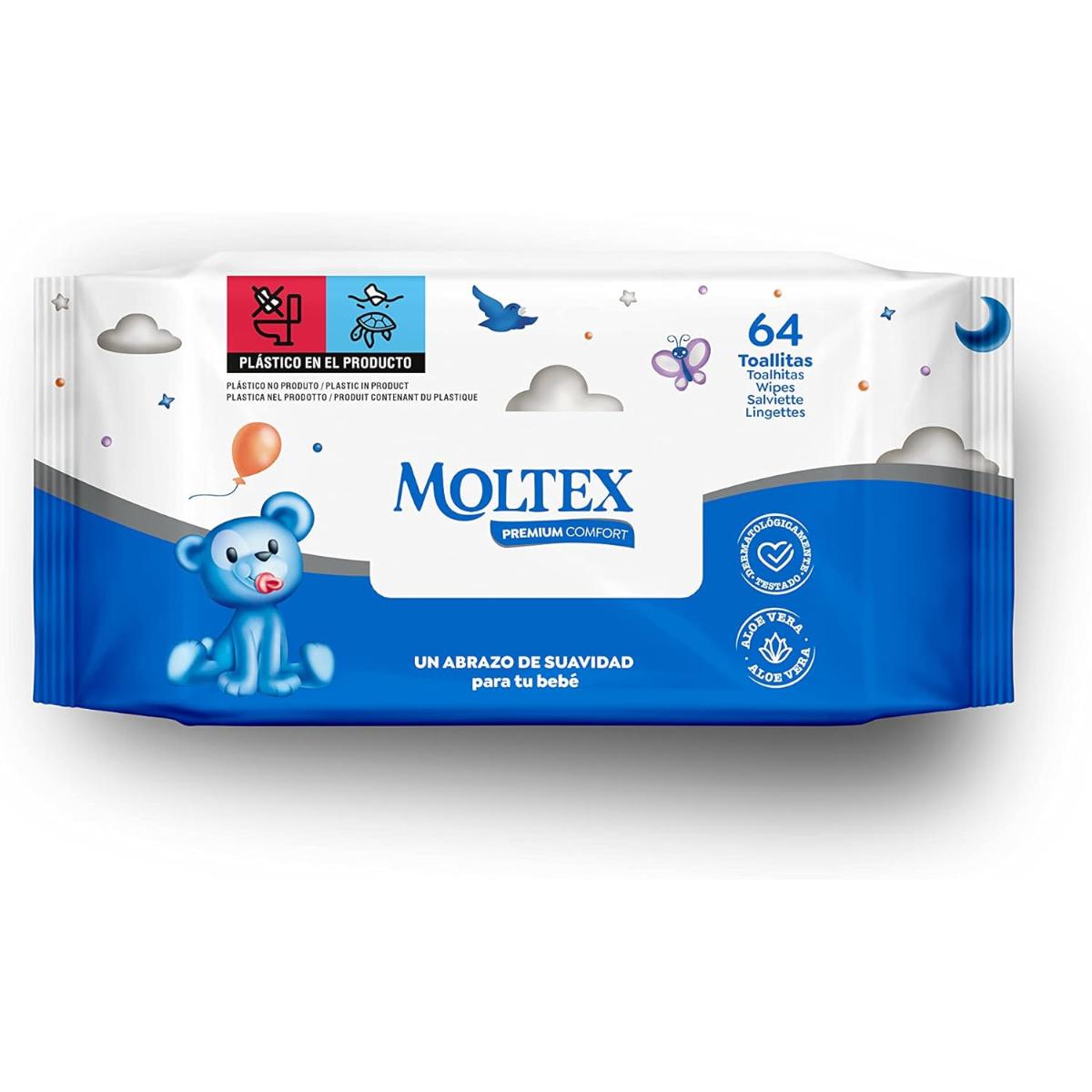 Toalhitas Húmidas Moltex Premium Comfort 64 Unidades