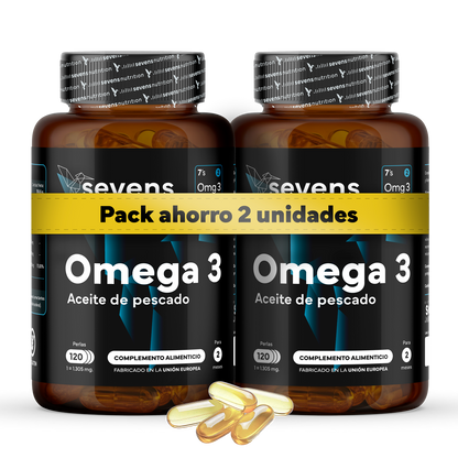 Pack 2x Omega 3 Sevens Nutrition. Apoyo Para Corazón Y Cerebro._0