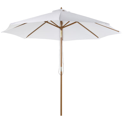 Outsunny Parasol Grande De Patio Y Piscina Ángulo Regulable Poliéster Φ300x250cm_0