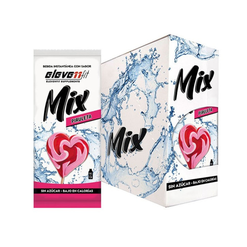 Saborizante Mix Sabor Piruleta 24 Sobres De 9g Eleven Fit_0