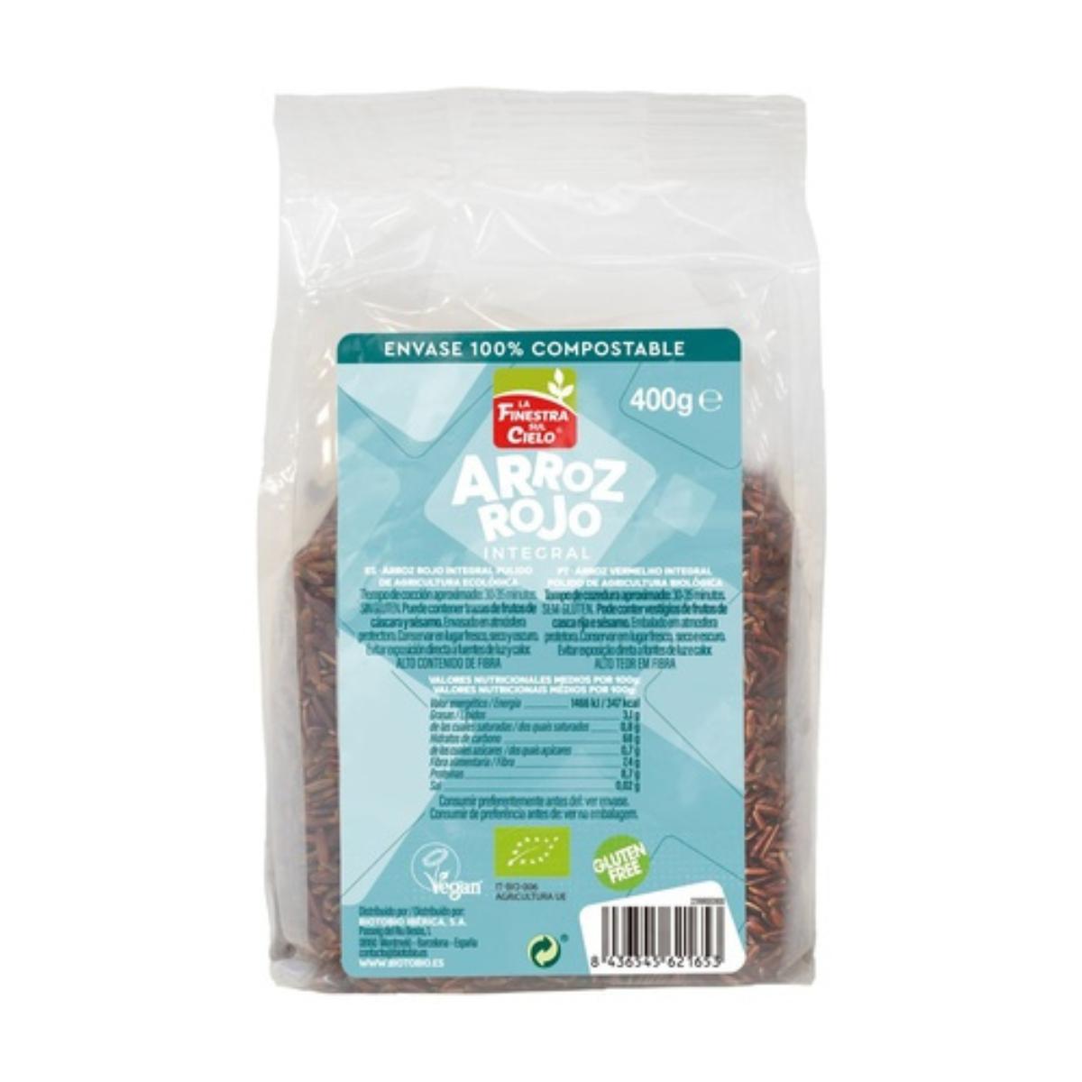 Arroz Integral Vermelho Polido Biológico La Finestra Sul Cielo 400 g