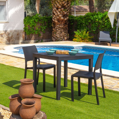 Pack 4 Sillas De Exterior Shine Apilables, Polipropileno, Antracita, 53 X 82 X 58_3