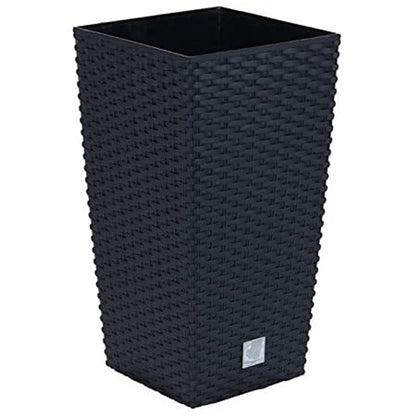 Maceta Rato De 16,3 Litros Con Inserto 22,5 X 22,5 X 42 Cm En Color Antracita_0