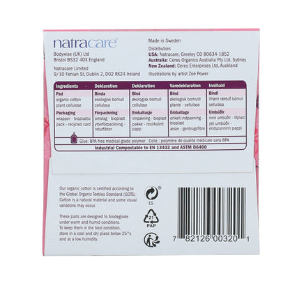 Natracare Absorventes Ultra Extra Longos com Bio Wings 8 Unidades