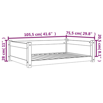 Vidaxl Cama Para Perros Madera De Pino Marrón Cera 105,5x75,5x28 Cm_2