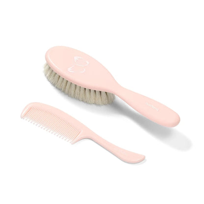 Set Cepillo Y Peine Con Cerdas Naturales Extra Suaves Pink_0