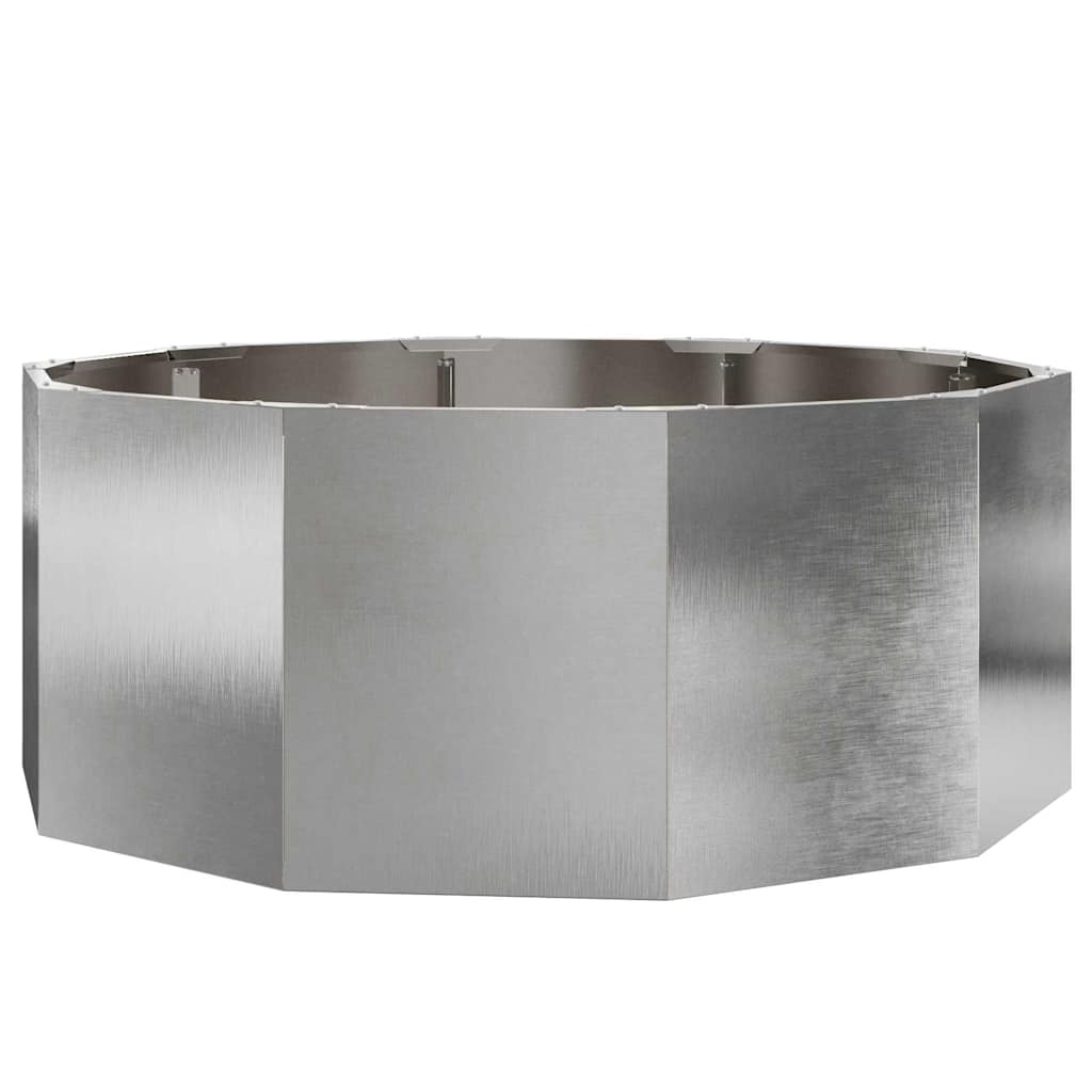 Jardinera Plateado 90 X 90 X 35 Cm Acero Inoxidable_0