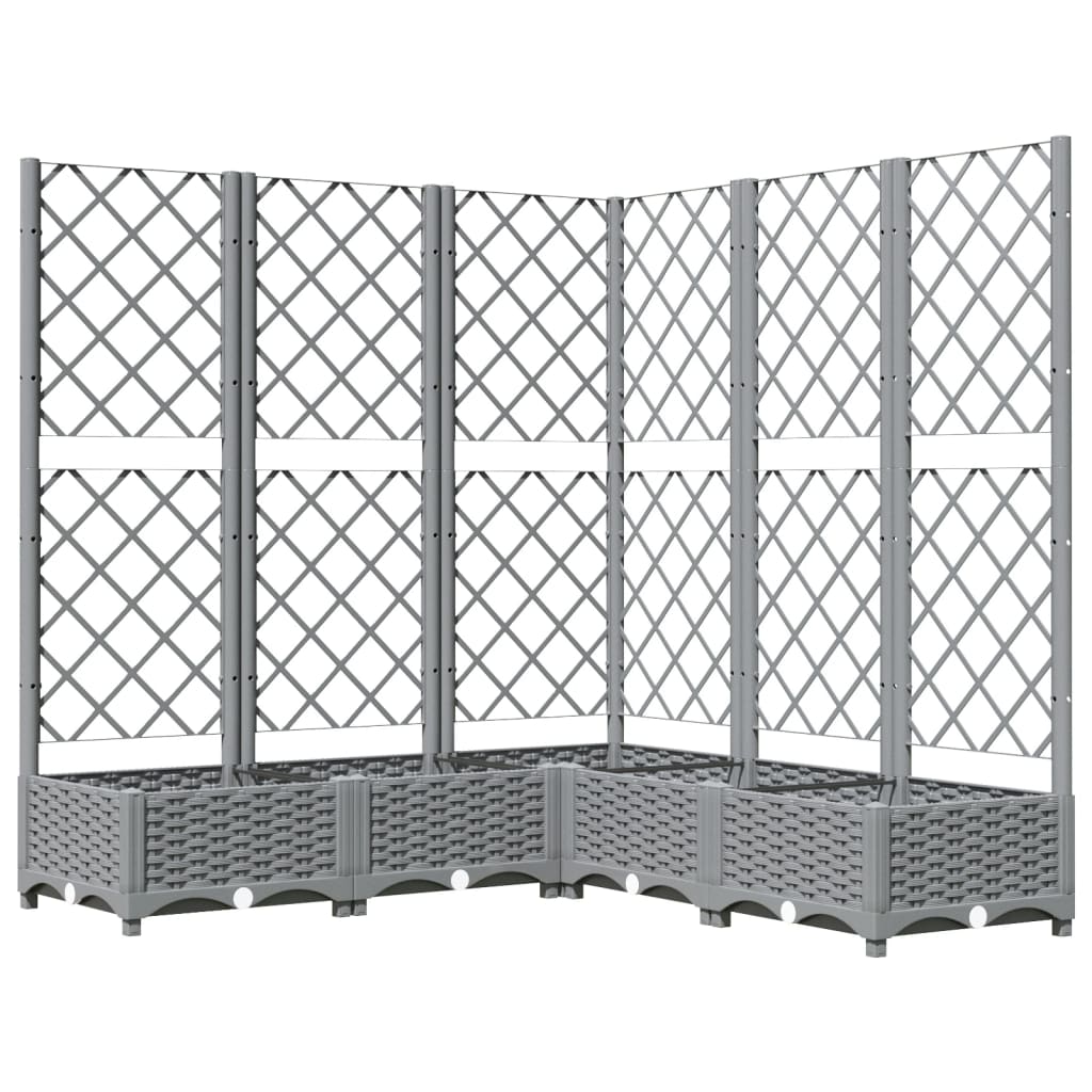 Macetero De Jardín Gris Claro 120 X 120 X 121,5 Cm_0