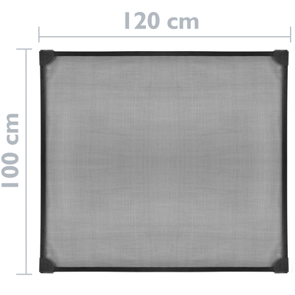 Mosquitera Para Ventana Max 100 X 120 Cm Magnética Pvc Flexible Negro_1