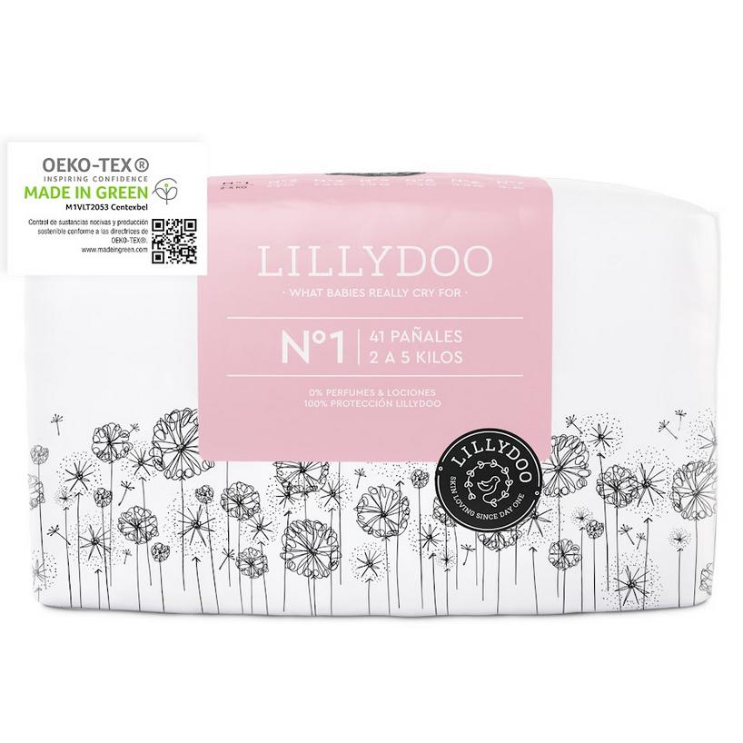 Fraldas tamanho 1 (2-5kg) LILLYDOO 41 unidades