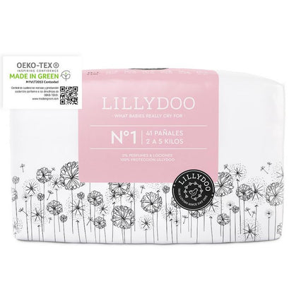 Fraldas tamanho 1 (2-5kg) LILLYDOO 41 unidades