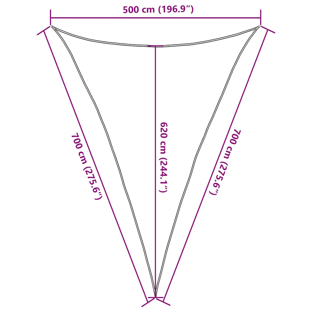 Vidaxl Toldo De Vela Hdpe Beige 160 G/m² 5x7x7 M_2