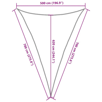Vidaxl Toldo De Vela Hdpe Beige 160 G/m² 5x7x7 M_2
