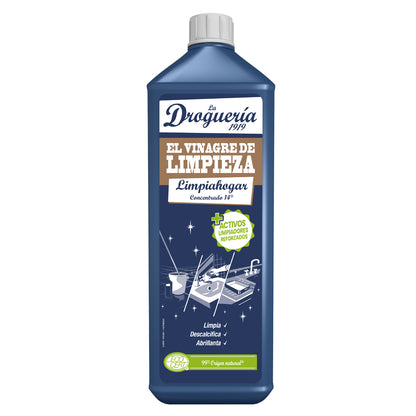 Vinagre concentrado para limpeza doméstica 14º frasco LA DROGUERIA 1919 1 L