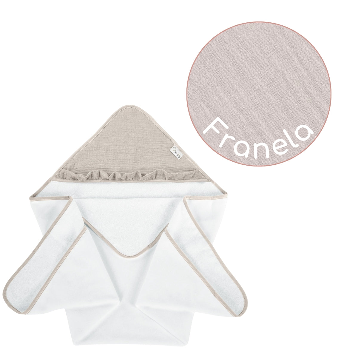 Maxicapa De Baño Para Bebés Cotton Color Beige_1