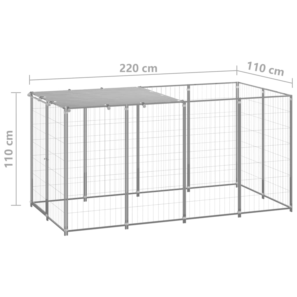 Perrera Plateada 2,42 M² Acero_5