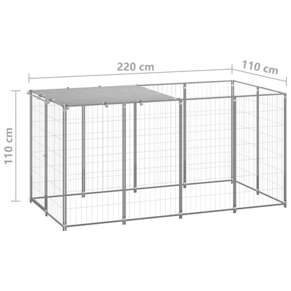 Perrera Plateada 2,42 M² Acero_5