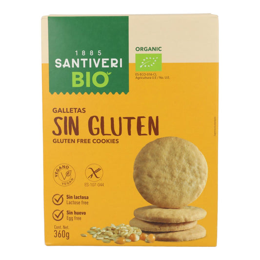 Bolachas Bio Sem Glúten 2P Santiveri 360 g