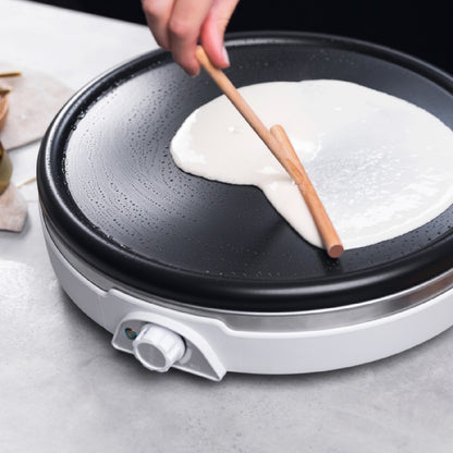 Crepera Fun Crepestone Xl Inox. 1350 W, Acero Inoxidable, Placa Con Revestimiento Antiadherente Y Extraíble, Termostato Regulable, Rodillo Y Espátul_2