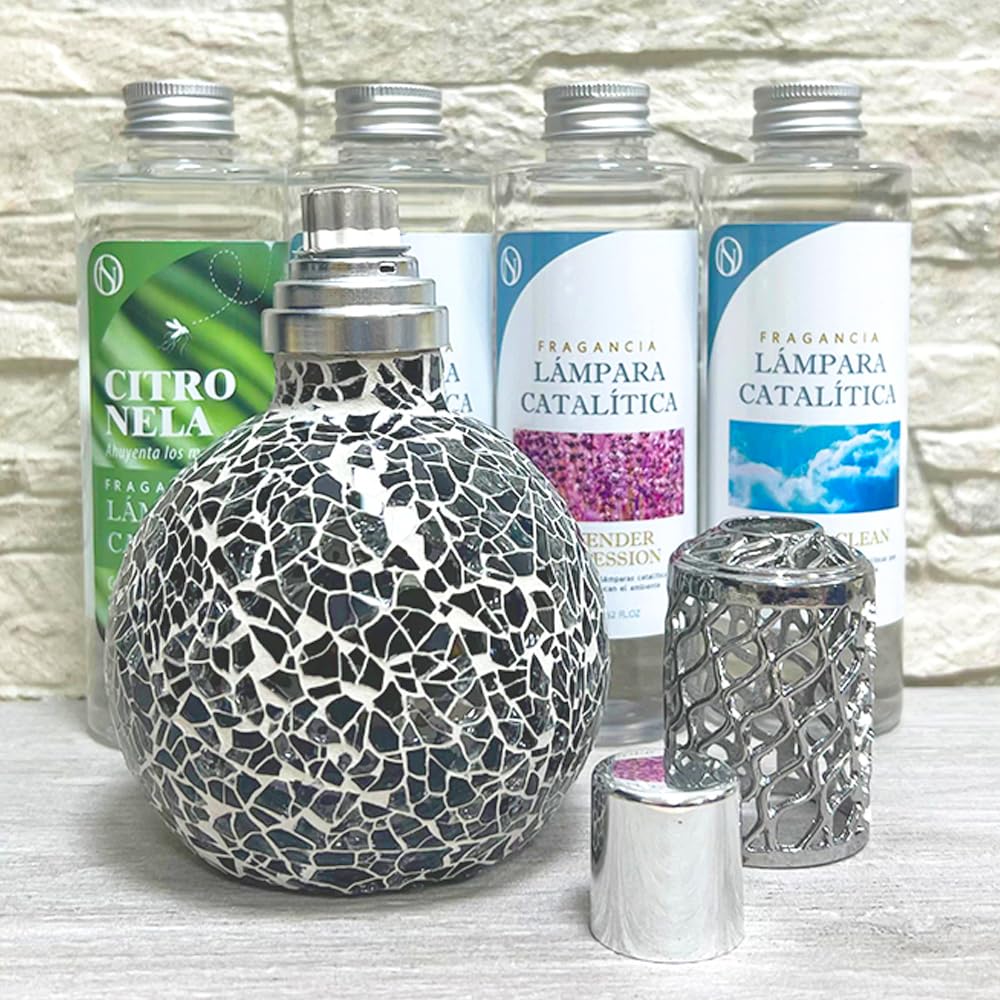 Pack Ahorro Lámpara Catalítica Mosaico Negro + Fragancia Mountain Mint 500ml + Limpiador Neutro 200ml + Mecha Repuesto_5