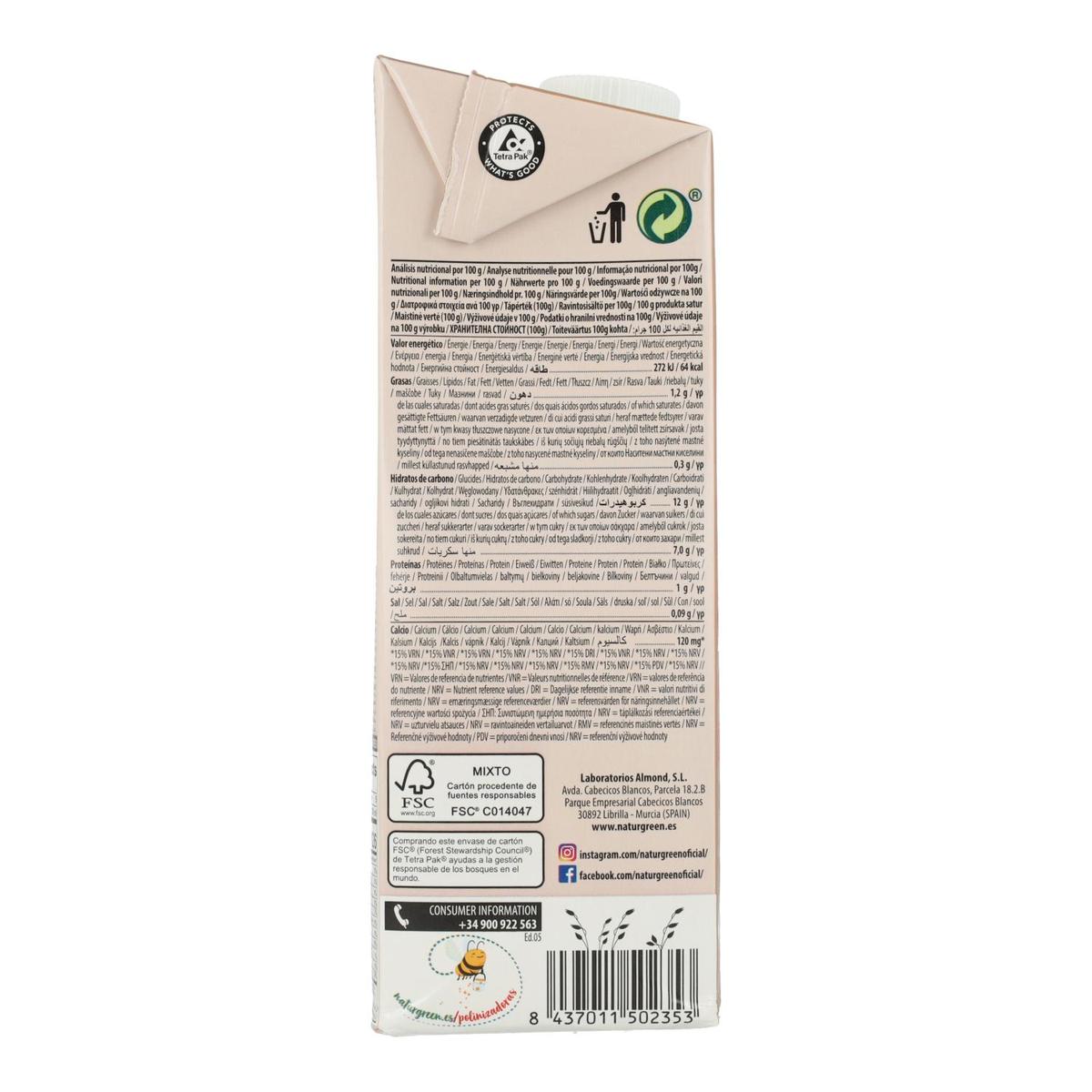 Pack de 2 Bebidas de Aveia com Chocolate NaturGreen 1 L