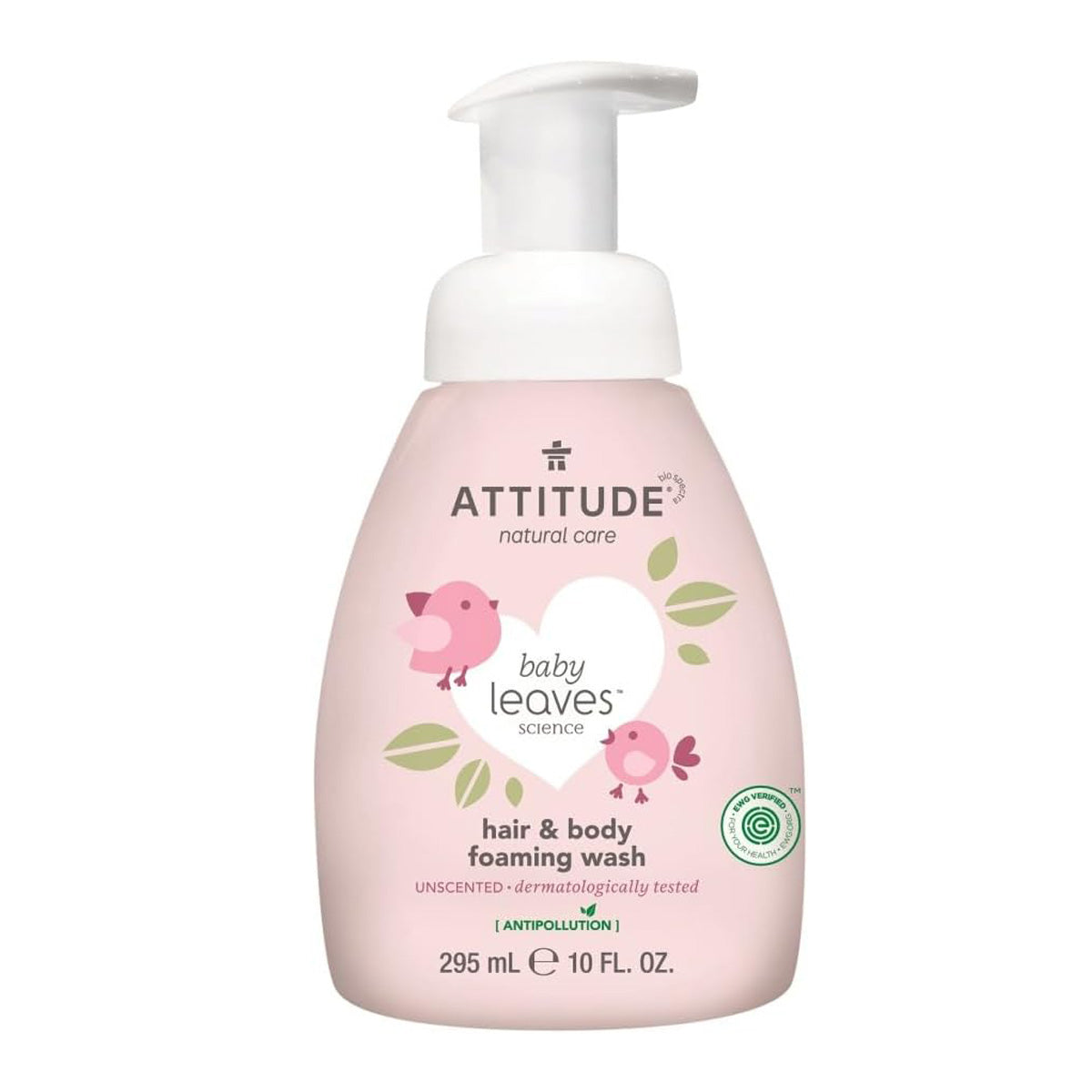 Attitude Champô e Sabonete Líquido 2 em 1 sem Fragrância Eco Baby 295 ml