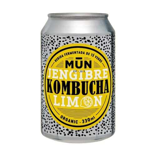 Kombucha Gengibre e Limão Lata ECO Mun 330 ml