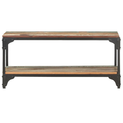 Mesa De Centro De Madera Maciza Reciclada 90x30x40 Cm_0