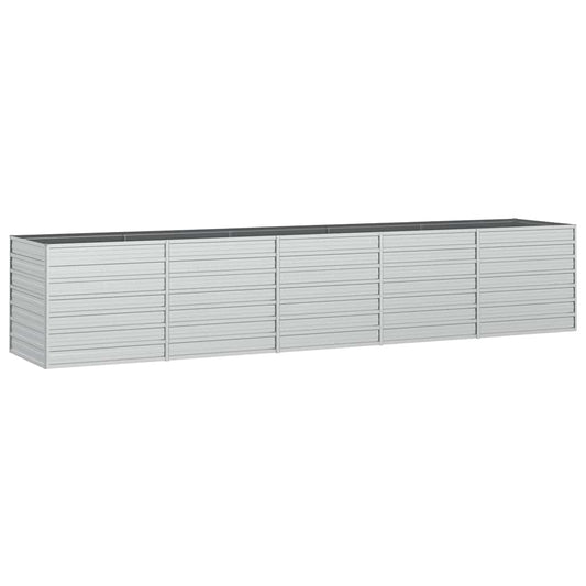 Arriate De Acero Galvanizado Plateado 400x80x77 Cm_0