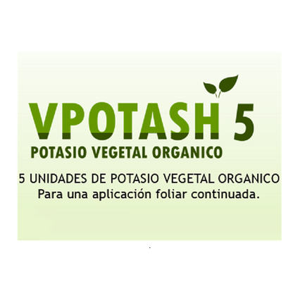 Fertilizante Potasio VPotash 5 Chamae 5 litros Ecológico. Jardinería. Potasio verde. Aplicación al suelo y foliar._1