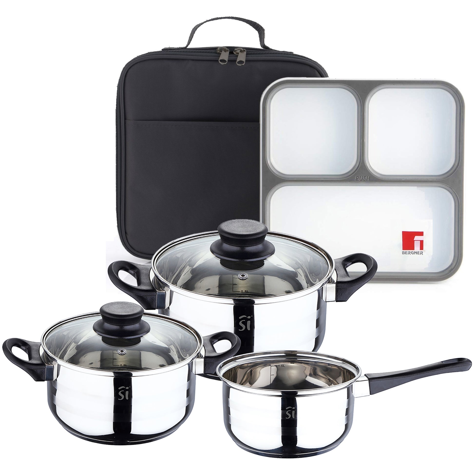 Pack Batería De Cocina 5 Piezas + Set Hermético Con Bolsa Isotérmica_0