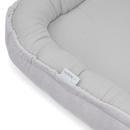 Cuna Nido Colecho Bebe Muselina Gris Pizarra_2